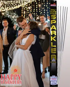 36" Gold Wire Wedding Sparklers