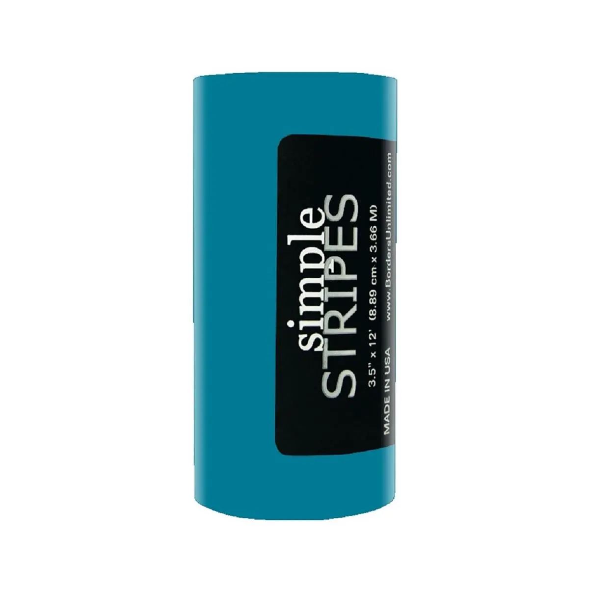 Borders Unlimited 3.5"x12" Peel & Stick Reusable Vinyl Wall Decoration - Turquoise Sea Simple Stripes, Easy-to-Remove Accent for Office-Commercial Furniture, Kids-Friendly Wall Decor Innovation