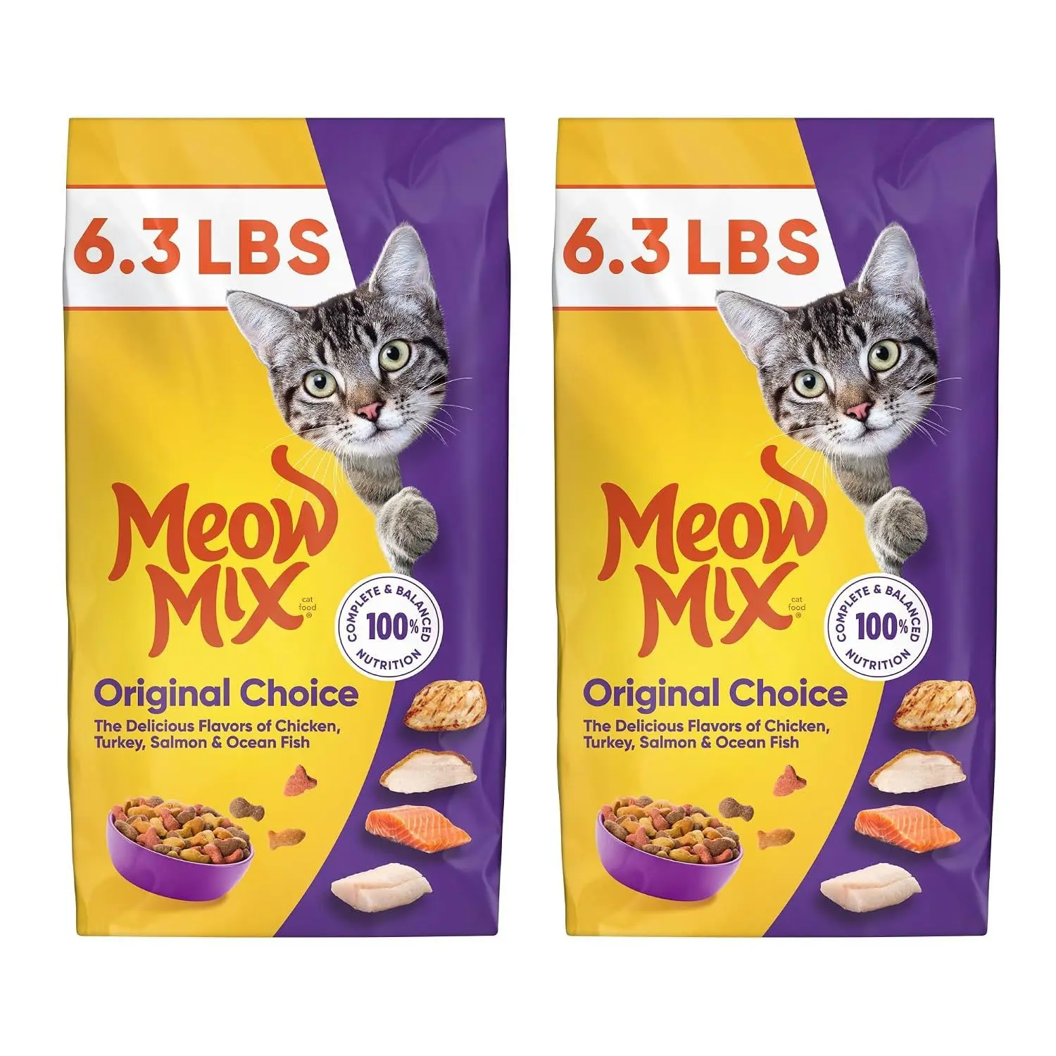 Meow Mix Original Choice Dry Cat Food, 6.3 Pound Bag