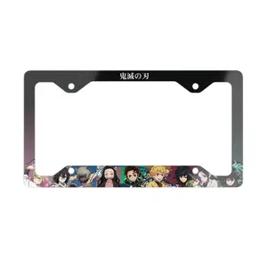 Demon Slayer Hashira License Plate Frame, Kimetsu no Yaiba Anime Character Plate Cover, All Pillars High Quality Metal Car Decor, Gift for Him & Her