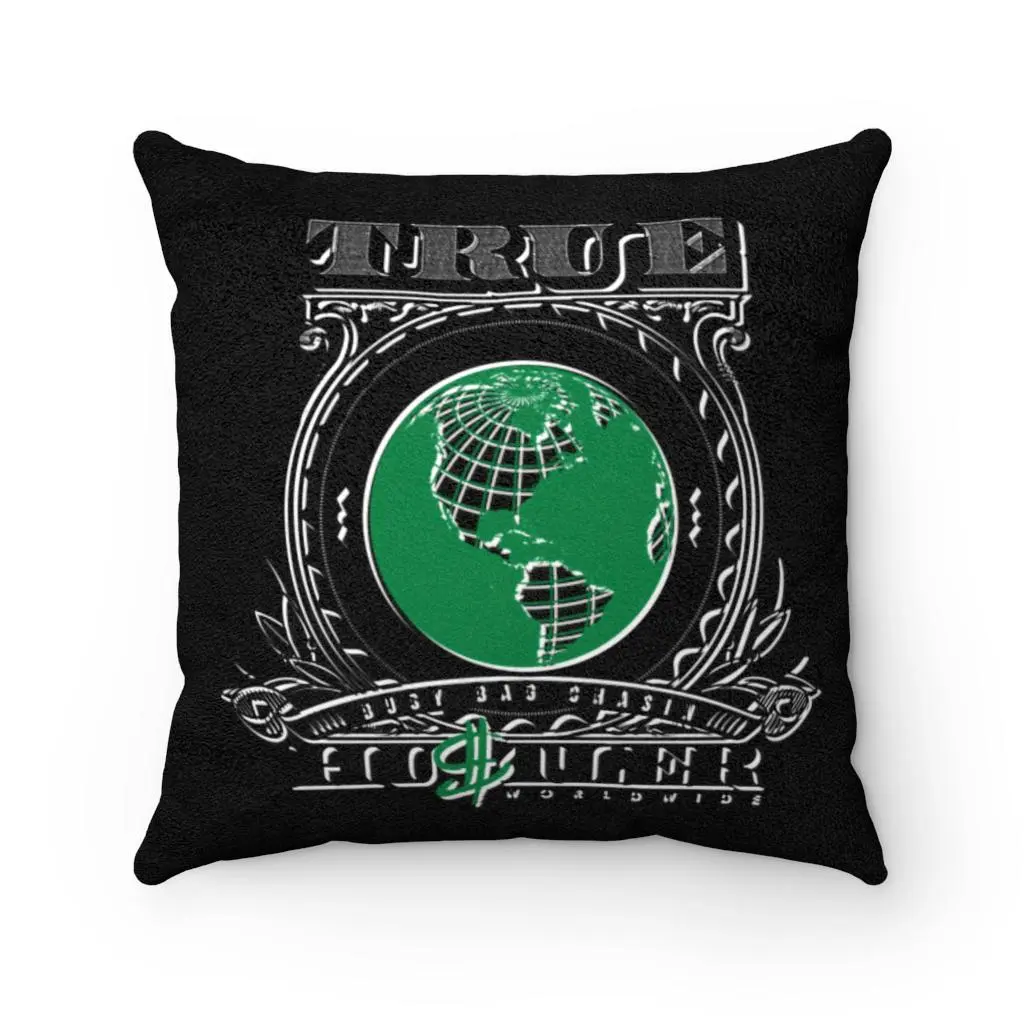 Worldwide Suede Quote Pillow