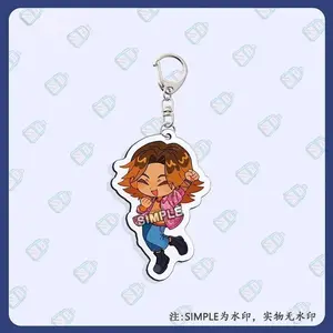 New Horror Game Chibis Keychain Mouthwash Jimmy Curly Anya Sallyface Key Chain Bag Keyrings Jewelry Gamer Fans Gifts Accessorie