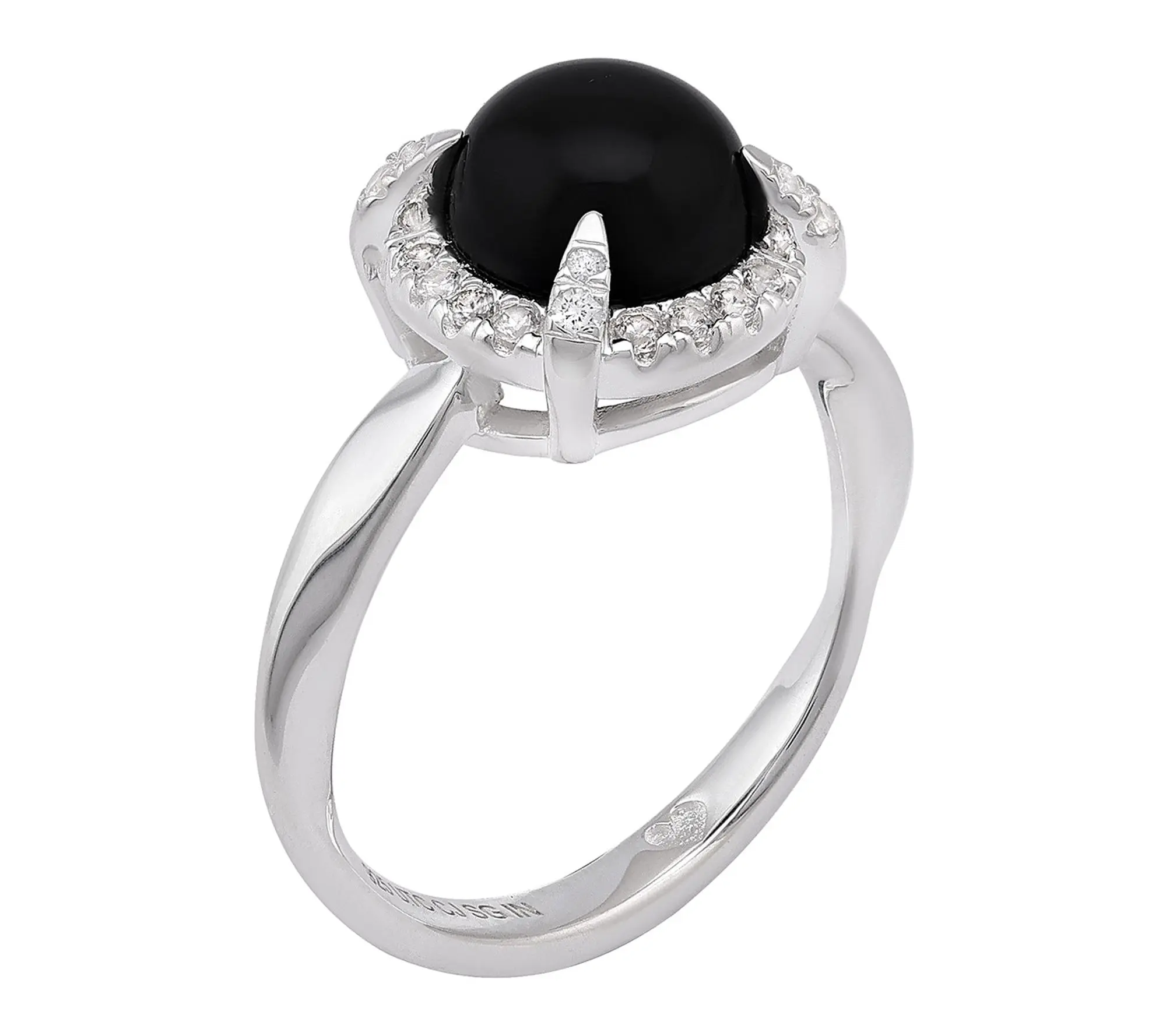 Christian James by Scott Grimes Onyx Halo Ring, Sterling