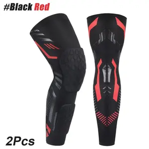 Anti-Collision Padded Knee Compression Brace UPF30+ Sun Protection Sports Leg Sleeve for Basketball Football Volleyball Improves Blood Circulation