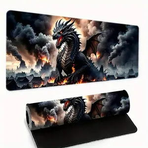 1pc Extra Large Rubber Gaming Mouse Pad, Pterosaur Design, Fun Desktop Element, Office and Game Setup, Ideal Christmas and Halloween Gift