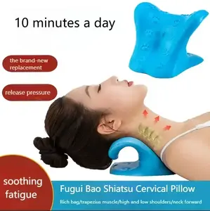 2026 Upgraded Cat Paw Neck Traction Pillow for Neck Pain Relief, Ergonomic Cervical Stretcher with Massage Nodes for Shoulder Tension, Cute Neck Relaxer Gift for Home Office Travel