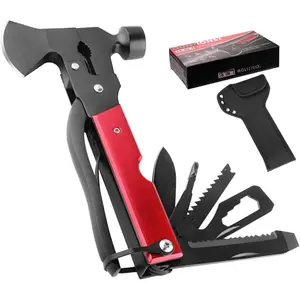 Camping Gear Multitool, Stocking Stuffers for Men, Christmas Mens Gifts for Dad Husband Boyfriend, 16 in 1 Camping Accessories Multitool , Camping Tool with ,Hammer,Plier,,Bottle Opener