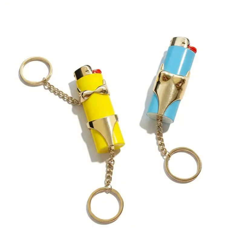 keychain cigarette holder Keychain Cigarette Case with Lighter Holder Metal Lock Travel Lanyard  Hiking Essentials