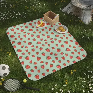 Strawberry Picnic Blanket Summer Blanket ,Outdoor Blanket , Beach Blanket , Camping Blanket , Picnic Mat