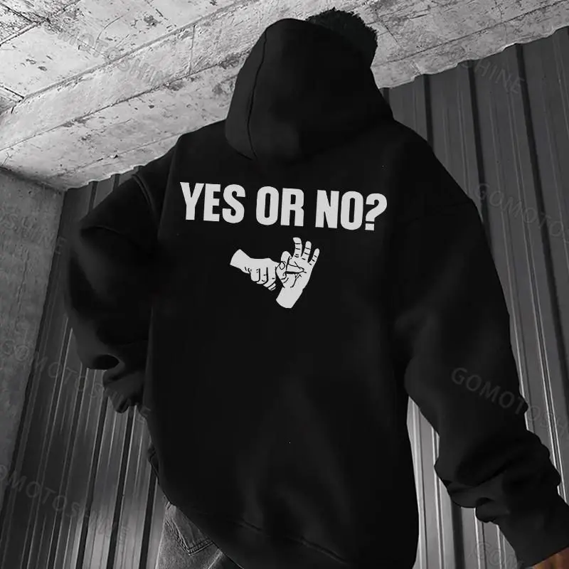 YES OR NO Unholy Hands Print Men's Hoodie - FALLEN GRACE Hoodie – Comfort Meets Chaos in Tees, Hoodies & Sweaters