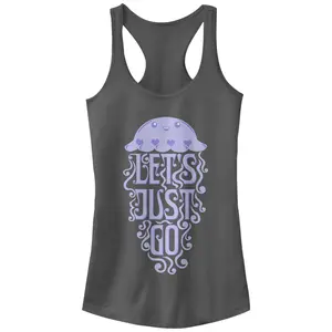 Juniors Womens Lost Gods Let's Just Go Jellyfish Racerback Tank Top