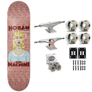 Toy Machine Skateboard Premium Complete Hoban Girl 8.38" x 31.75" Indy Trucks and Bearings, Sml Wheels