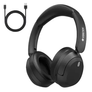 【Premium Music Headphones 60H】Hybrid Active Noise Cancelling Headphones, Playtime Bluetooth Over Ear Headset with Mic, Hi-Res Deep Bass, Memory Foam Ear Cups, Wireless ANC Headset for Travel,Work,Calls – Perfect Christmas Gift Family, Perfect Gift, T30,