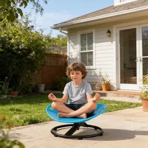 Circular Rotating Sensory Integration Training Chair, Ideal for Balance & Coordination, Perfect for Children & Teenagers Growth