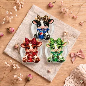 Farm Animal Acrylic Phone Grip Stand, Expandable Phone Holder, Secure Finger Grip, Anti-Slip Smartphone Accessory