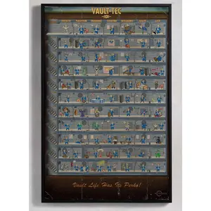 [FAST SALE UP TO 45%] Vault Tec SPECIAL Stats Poster, Fallout Game Skills Infographic Wall Art, Retro Pip Boy Interface Print, Gamer Decor, Unframed Print Only