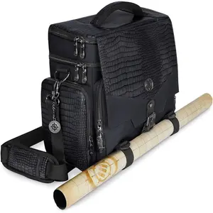 Travel Bag for DND, Bag Compatible with Dungeons and Dragons, Battle Mat Holder, Dice Pockets and Accessories, Carry 4-8 Books