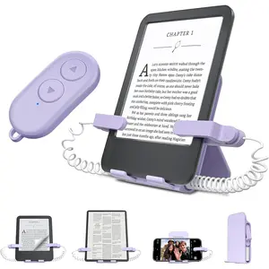 Remote Control Page Turner and Stand for Kindle Paperwhite Oasis eReaders,Clicker Page Turner Forward and Backward,Kindle Accessories for iPhone,iPad,Tablets Reading,Camera Video Record &Selfie