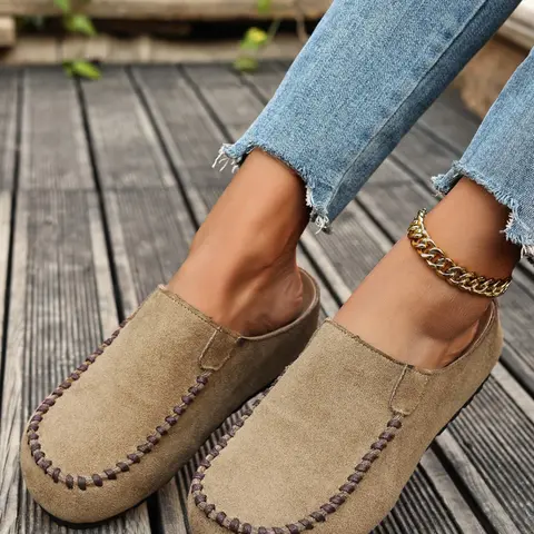 Comfortable Soft Sole Slip-On Flats, Classic Slip On, Vintage Handmade Style Women's Loafers, Lightweight Casual Daily Wear, Casual Office Footwear, All Seasons, Casual Fashion Shoes