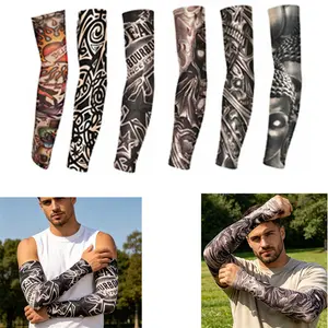 6PCS Tattoo Sleeves for Men.Arm Sleeves Fake Tattoos Sleeves to Cover Arms Sun Protection Sleeves Tattoo Sleeve Covers Temporary Tattoo Sleeves For Fishing, Cycling And Outdoor Sport.
