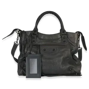Pre-owned Balenciaga leather Shoulder Bags NY153456 Anthracite Agneau Classic Hardware Velo Bag