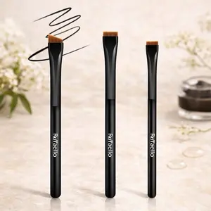 Refraello 3 Piece Ultra-thin Eyeshadow Makeup Brush Set for Precise Application and Smooth Finish