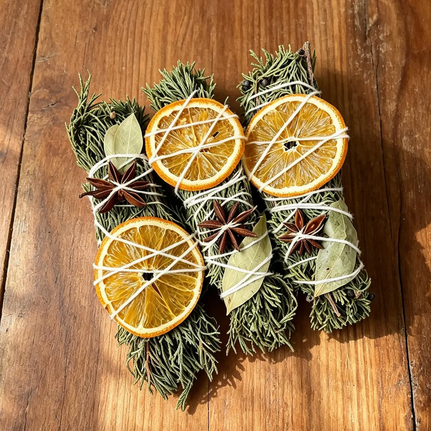 Cedar Orange Slice and Star Anise Combo Incense Bundle - Teacher Appreciation Gift, Natural Aromatic Space Purifying Incense Sticks, Housewarming, Halloween, Christmas, Valentine's Day Souvenir Gift