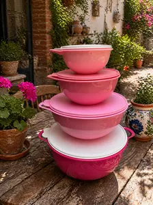 Set de bowl rosas 14 litros. 7.8. Litros. 2.75. Litros. 1.4 litros.