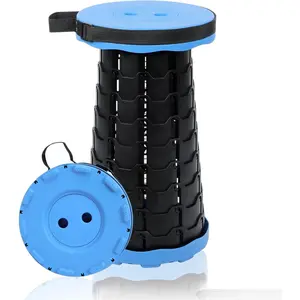 Upgraded Foldable Telescoping Portable Retractable Stool for Adults, Collapsible Folding Seat with 550lbs Load Capacity, Ideal for Camping and Outdoor Activities