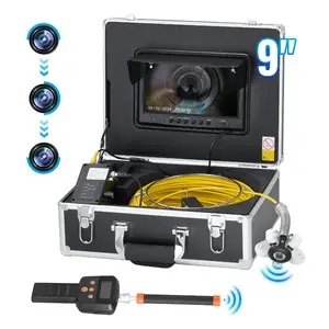 VEVOR Sewer Camera with 512Hz Locator, 165 ft/50 m, 9 Drain Inspection Camera with Self-Leveling, 36X Zoom, Plumbing Camera with Lights-12 LED, 32GB Card, IP68 Waterproof Snake Camera for Duct Pipe