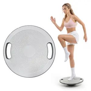 Wobble Balance Board Trainer with Handles, Plastic Stability Board, Non-Slip for Core Training, Standing Desk, Home, Office & Gym Workouts