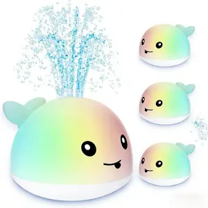 Must-Have Bathtime Essential! Rechargeable Spraying Whale Toy, Vibrant LED Light Sensory Toy, Non-Toxic Safe Baby Bath Accessory, Stress-Free Bath Time Fun for Infants, Screen-Free Developmental Play, Great Easter & Baby Gift