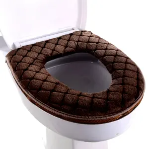 Toilet Seat Cushion Warmer Cover 43*37*1.5cm Mat with Zipper Closure Toilet Seat Cushion Warmer Cover 43*37*1.5cm Mat with Zipper Closure