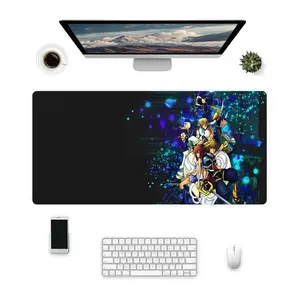 Kingdom Hearts Anime Gaming Mouse Pad - Large Extended Desk Mat for Gamers, Non-Slip Rubber Base, Sora & Kairi Art Design, Home Office Decor