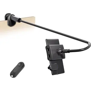 Gooseneck Tablet Holder for Kindle Reading in Bed with Page Turner Remote, Hands Free Desk Bedside Lazy Arm Stand for Kindle Accessories, Gifts for Readers