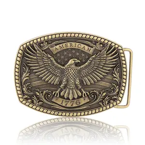 Bronze American Eagle 1776 Belt Buckle 1820