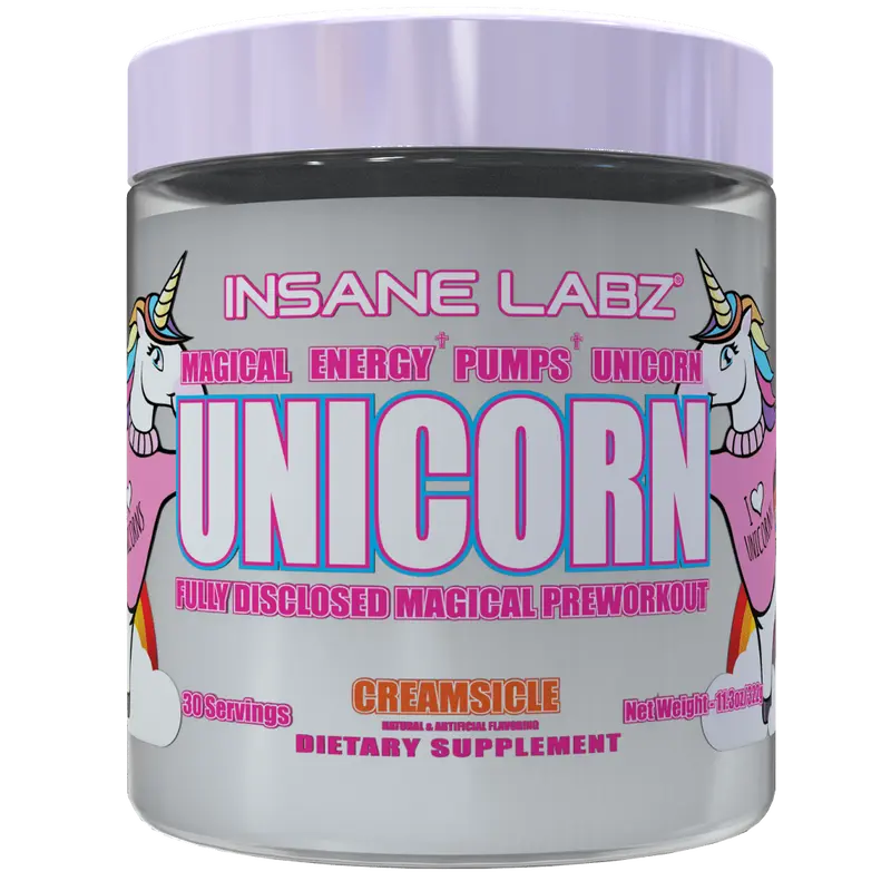 Insane Labz UNICORN Pre-Workout | High Energy + Intense Focus | 30 Servings