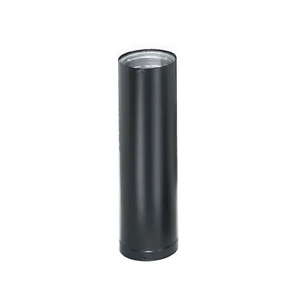 M & G Duravent 6DVL-06 430-Alloy Aluminized Steel Chimney Pipe, 6 x 6 inch Double-Wall Black Large Home Appliance Part