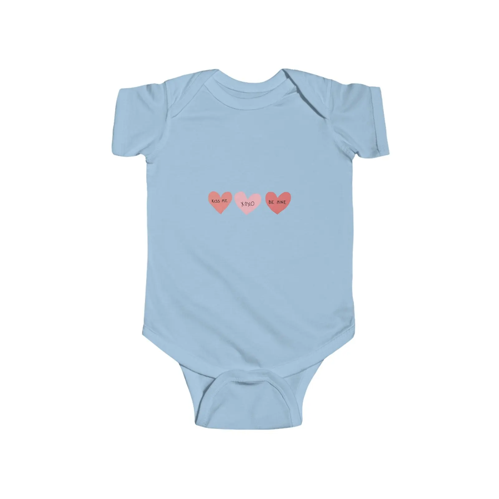 Valentine's Day Hearts Organic Baby Onesie