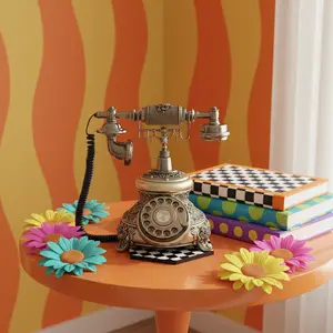 Rotary Bronze Telephone