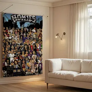 Cartoon My Good Brother Style Flannel Blanket - Patterned Digital Print Flannel Throw, Soft and Warm Reusable Nap Blanket, Suitable for Sofa, Office, Bed, Camping, Travel, Multifunctional All-Season Gift Blanket 086