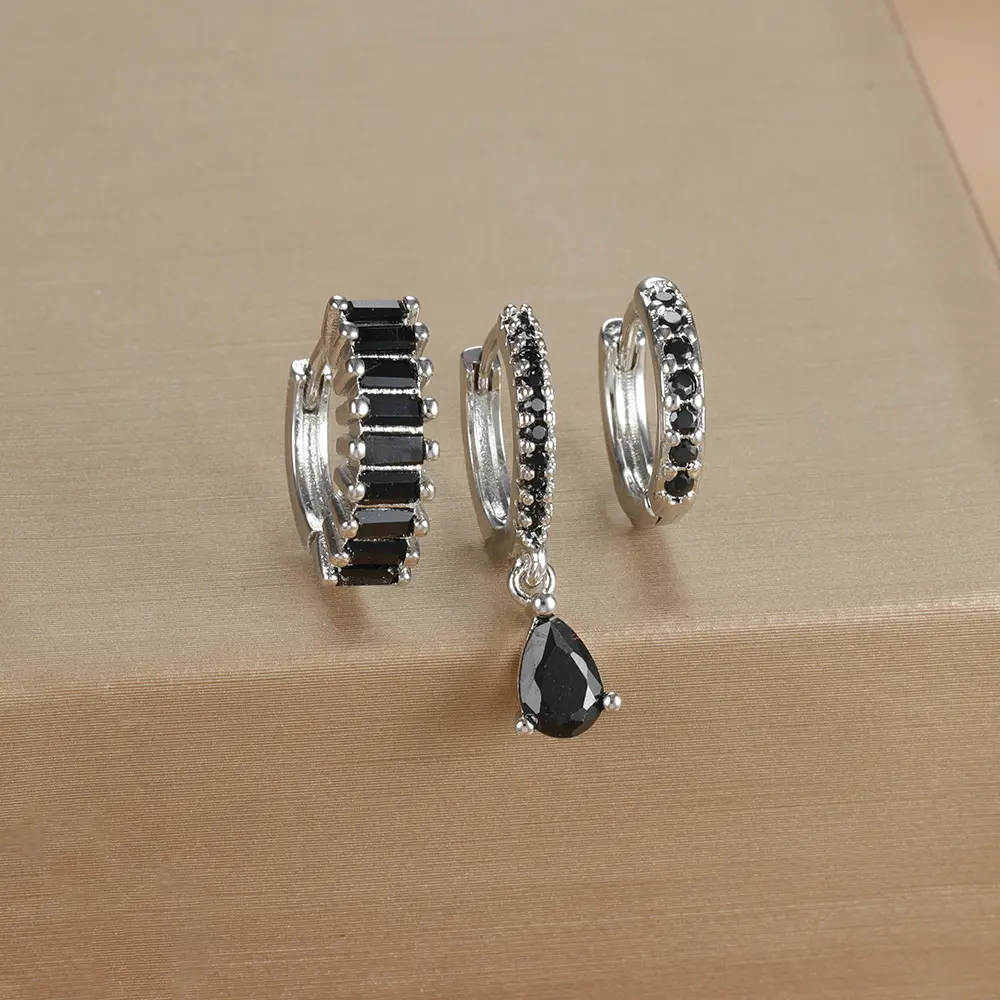 E1575 Silver Black 3PCS