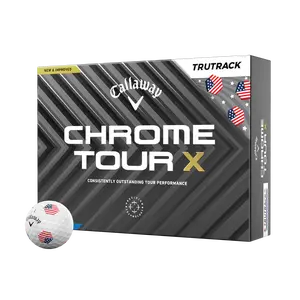 Callaway Golf Chrome Tour X USA TruTrack Golf Balls in White Callaway Golf Chrome Tour X USA TruTrack Golf Balls in White