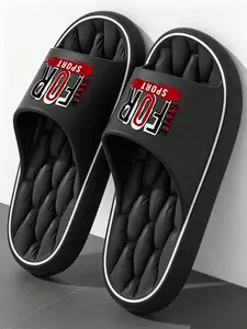 Hypebeast Style Leopard Print Slides, Men’s Streetwear Thick Sole Slippers, Edgy Summer Footwear, Comfortable and Stylish Sandals