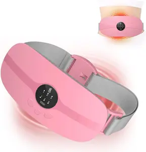 Portable Cordless Heating Pad for Period Cramps Back Pain Relief, 3S Fast Magnetic Therapy Heating pad with 3 Heat Level 3 Vibration Modes.(Pink)