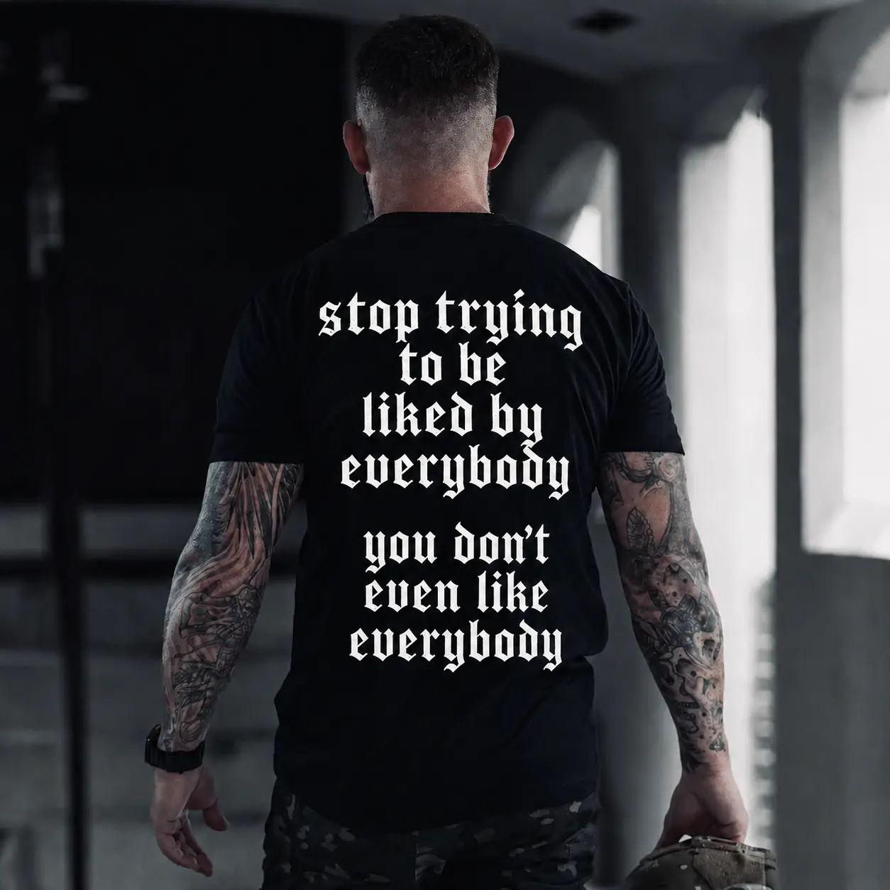 Stop Trying To Be Liked By Everybody Print Men's T-shirt