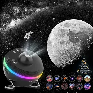 Galaxy Projector Night Light, 13 in 1 HD Planetarium Galaxy Projector for Bedroom, Star Projector Galaxy Light Projector with Timer, Meteor & 6 RGB Lighting Night Light for Kids Adults, Party Light/Home Decor