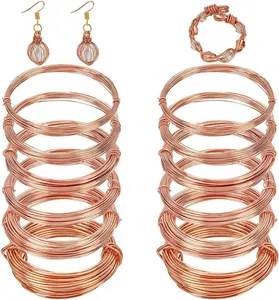 12 Rolls 196   Soft Copper Wire, 18/20/22/24/26/28 Gauge Solid Bare Copper Wire for  Making,  Wrapping