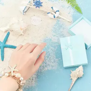 Starfish Seashell Faux Pearl Pendant Chain Bracelet