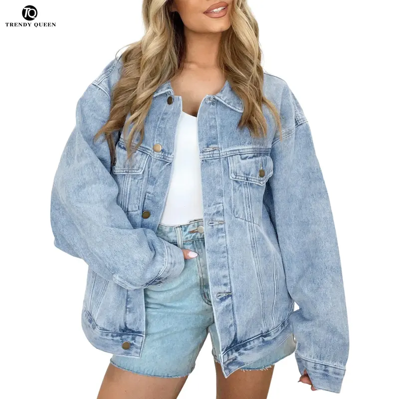 Light Blue Denim Oversized Denim Jacket Pretty Little Thing Drop Shoulder Denim Plt Oversized Denim Jacket Light Blue Wash Oversized  Classic Denim Jacket Denim PLT